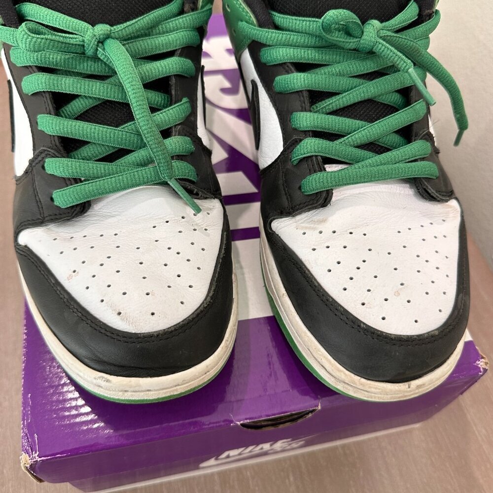 NIKE SB DUNK LOW PRO CLASSIC GREEN/BLACK-WHITE VERT CLASSIQUE/BLANC/NOIR - Picture 6 of 10